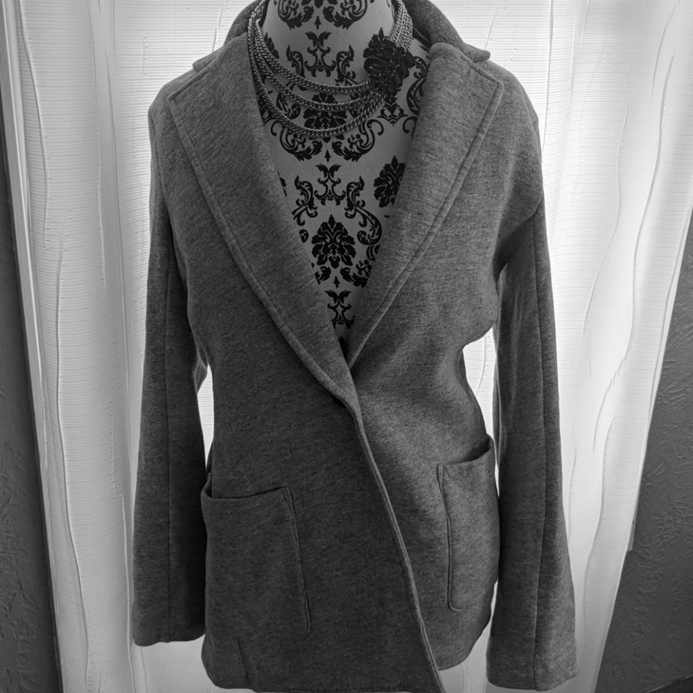James Perse gray cotton blazer - size 4 xl